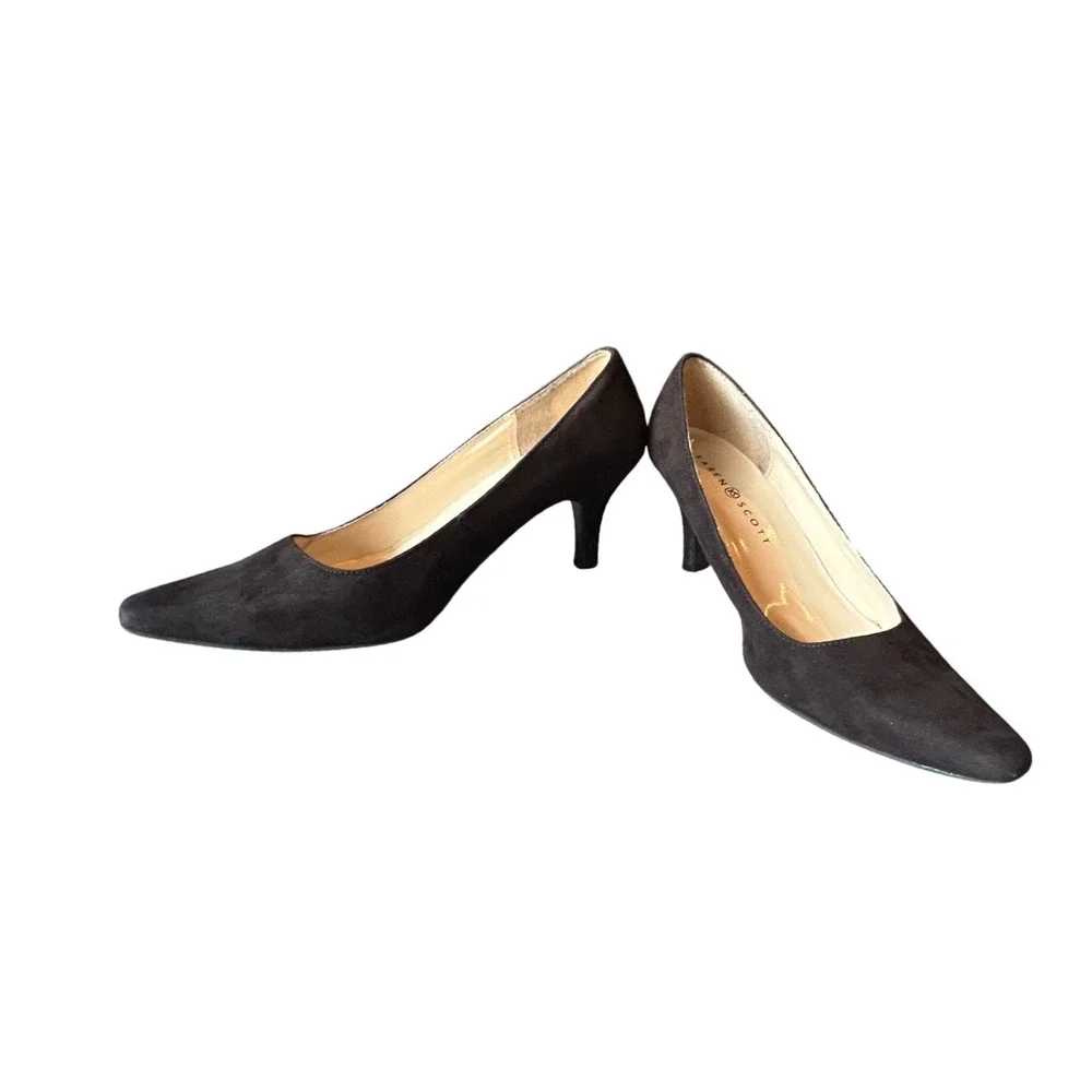 Karen Scott KS Clacy Black Suede Pointed Toe Stiletto Heels Women's Size‎ 7.5M